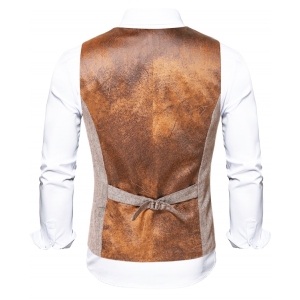Light Brown Vest Cowboy Vest - Mens Cowboy Costume Vest